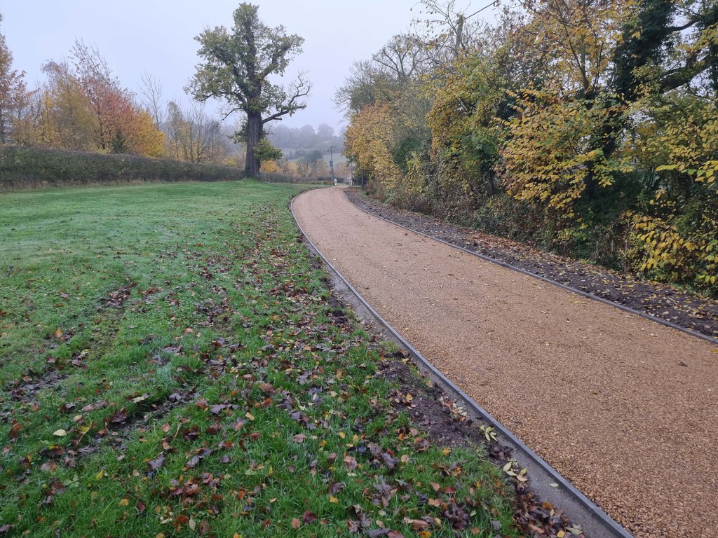 This is a large driveway which has just had a tar and chip driveway installed on by NS Driveways Ascot